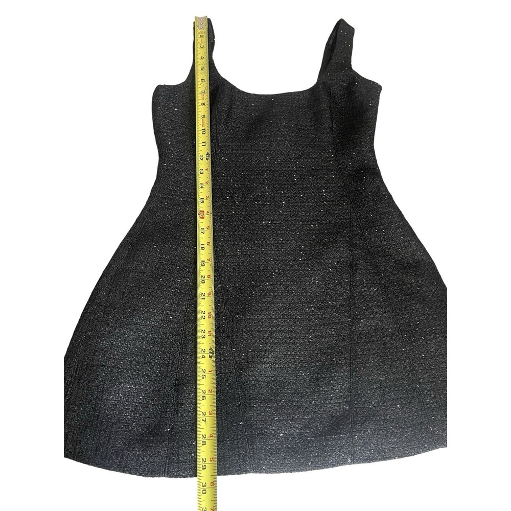 NWT Meshki Black Beth Tweed Mini Dress Wool Blend Sparkly Sz XS LBD Old Money - Picture 15 of 15